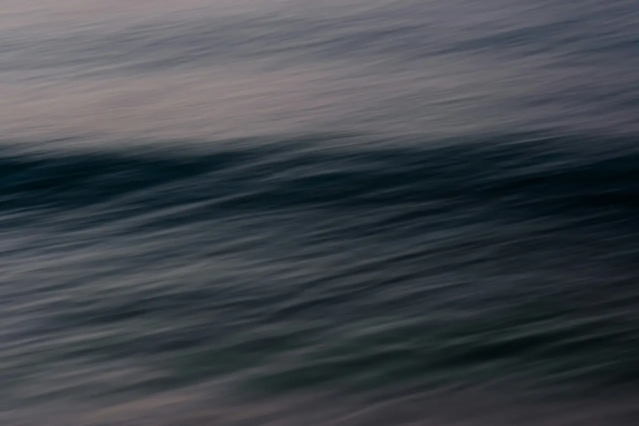 The dark water of the Atlantic at dusk